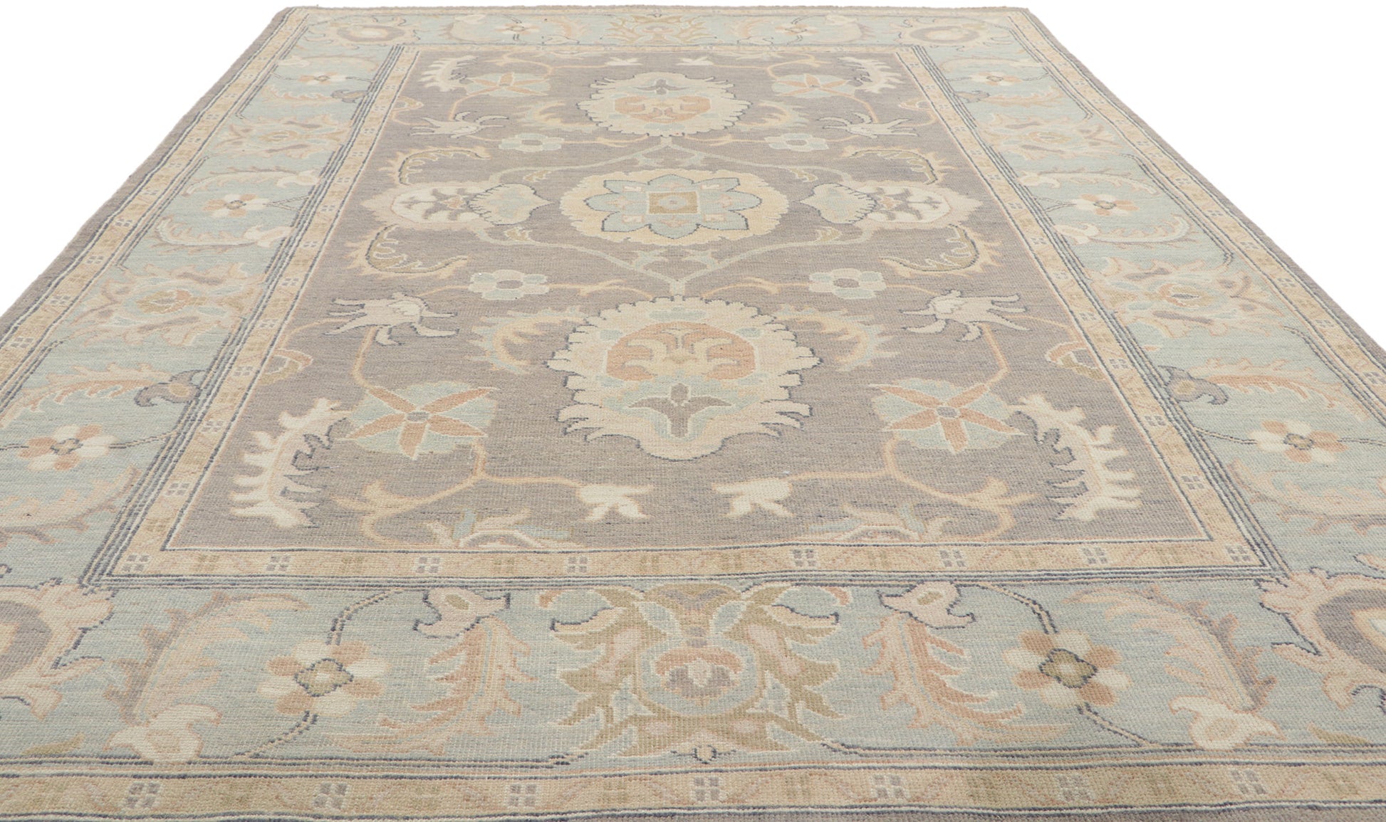 6 x 9 Vintage-Inspired Oushak Rug 80941