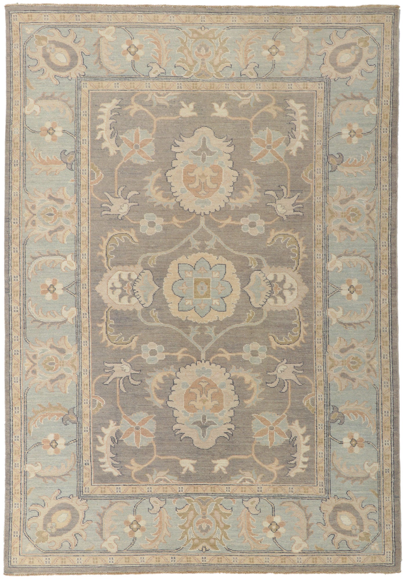 6 x 9 Vintage-Inspired Oushak Rug 80941