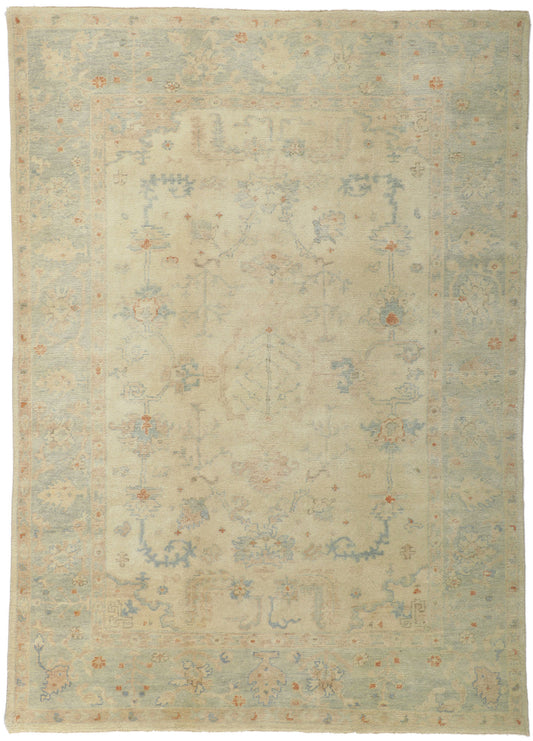 6 x 9 Vintage-Inspired Oushak Rug 30139