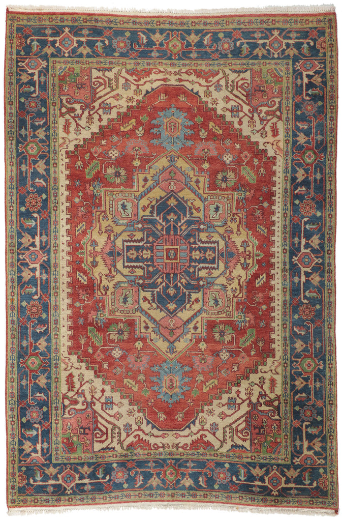 6 x 9 Vintage Indian Heriz Rug 78345
