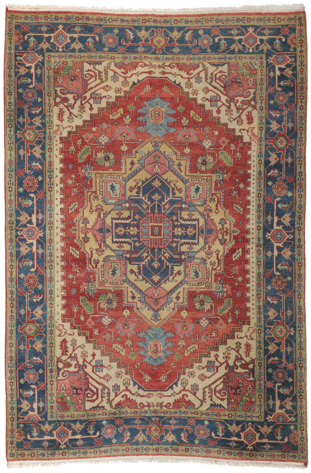 6 x 9 Vintage Indian Heriz Rug 78345