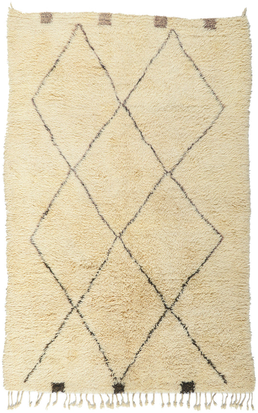 6 x 9 Vintage Moroccan Beni Ourain Rug 78394