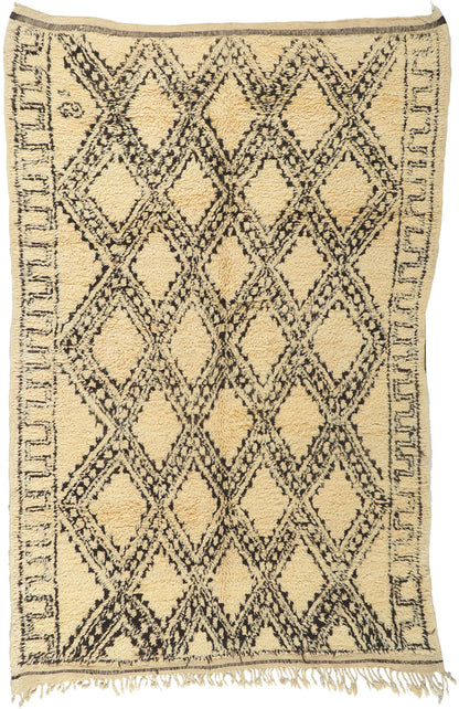 6 x 9 Vintage Moroccan Beni Ourain Rug 78395