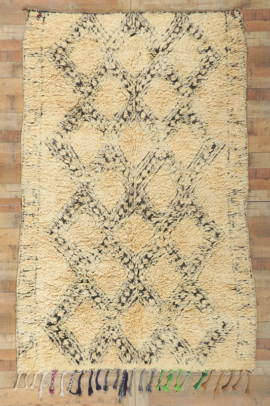 6 x 9 Vintage Moroccan Beni Ourain Rug 78390