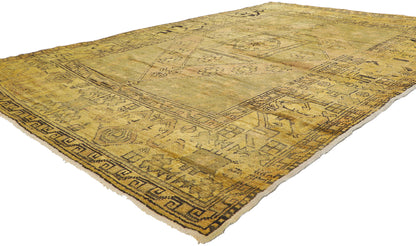 6 x 9 Vintage Turkish Oushak Rug 50299