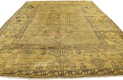 6 x 9 Vintage Turkish Oushak Rug 50299