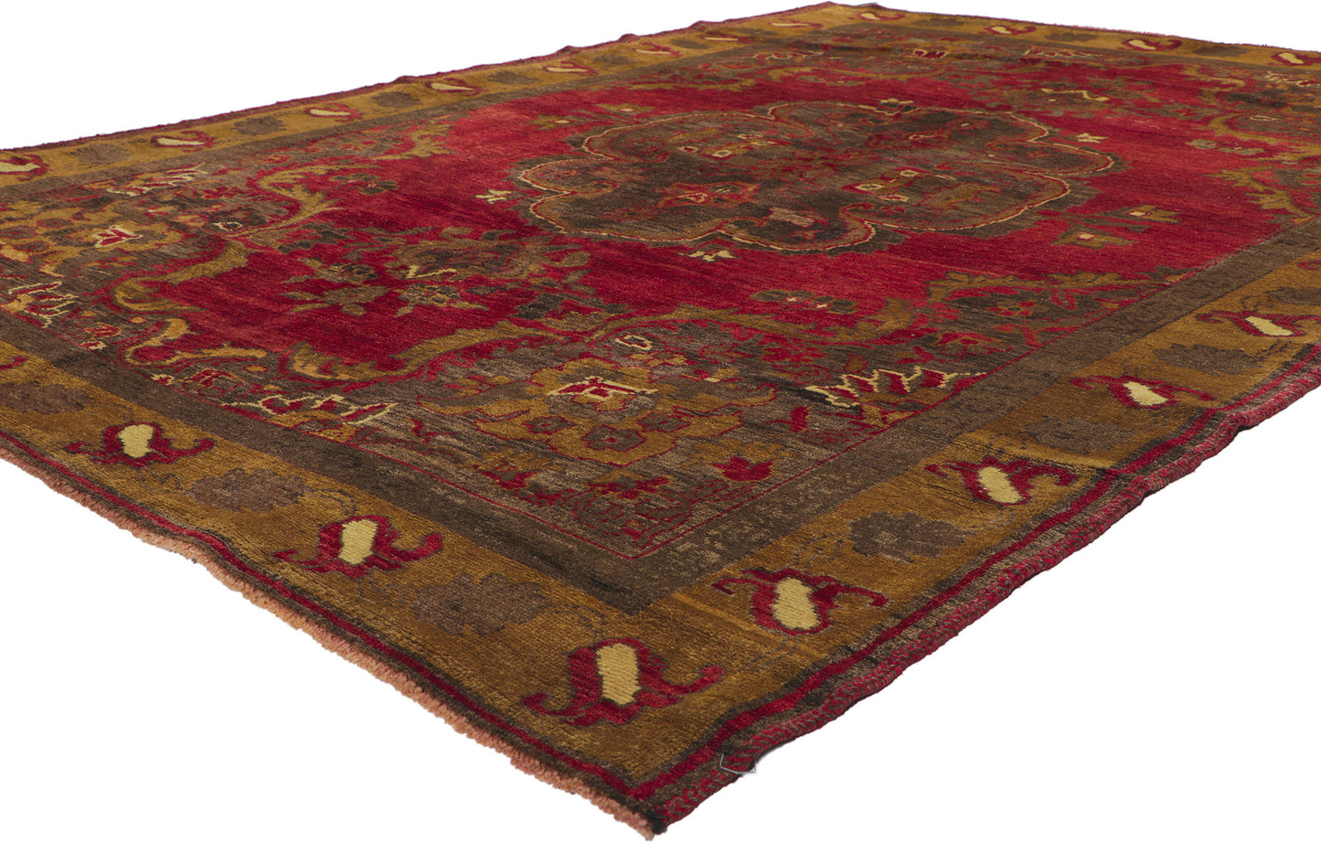 6 x 9 Vintage Turkish Oushak Rug 51090