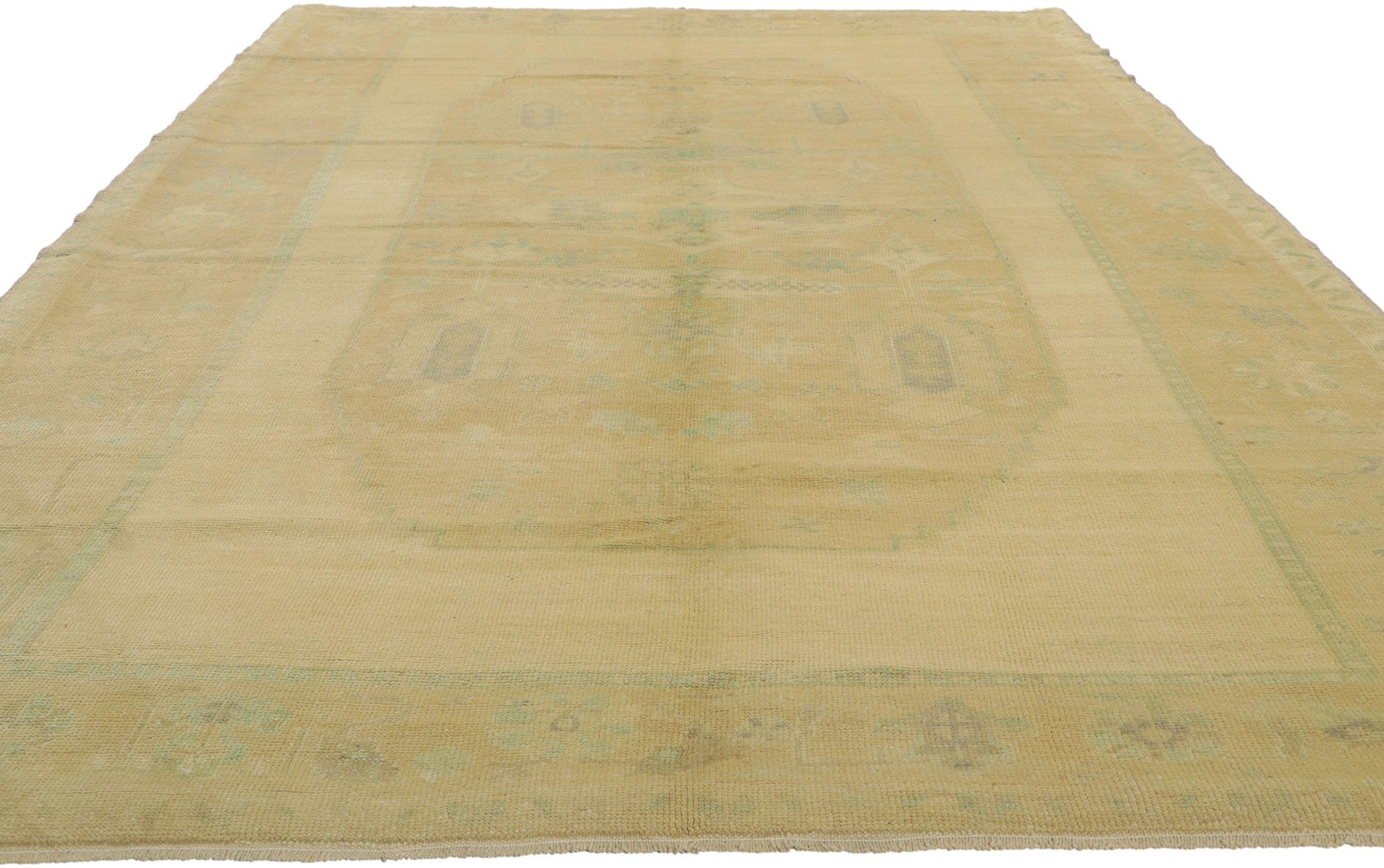 6 x 9 Vintage Turkish Oushak Rug 51343