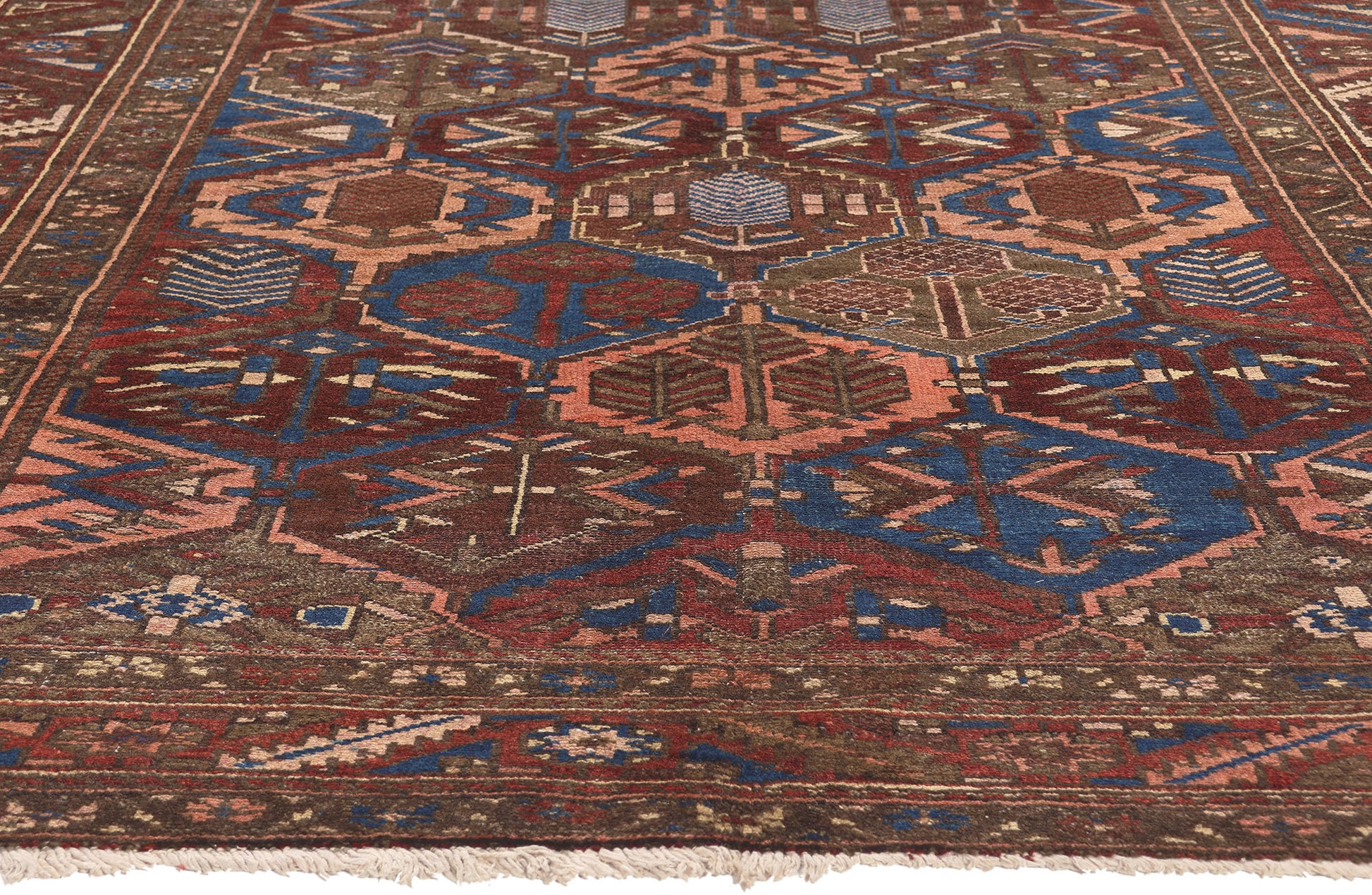 6 x 10 Antique Persian Bakhtiari Rug 75269