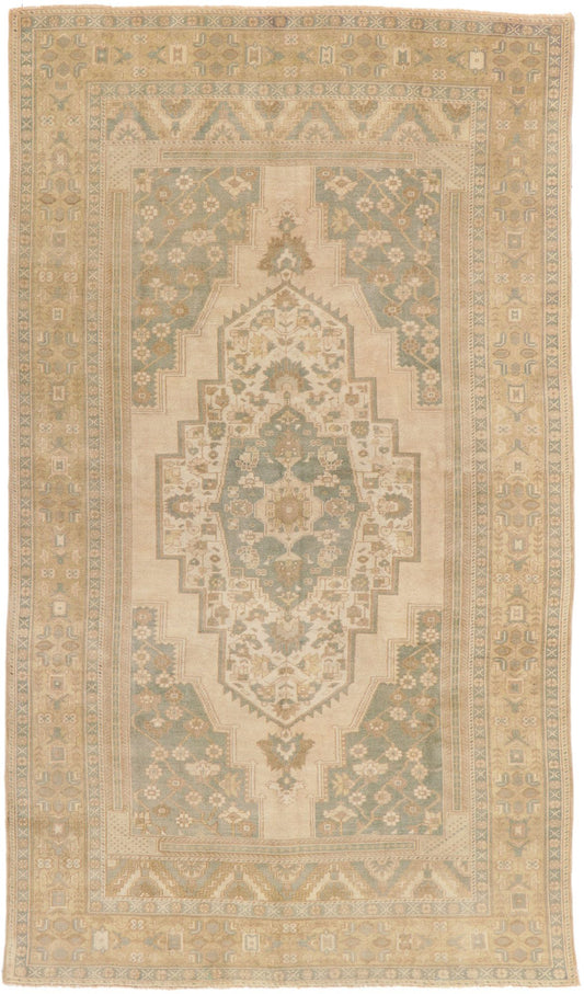 6 x 10 Vintage Turkish Oushak Rug 53687
