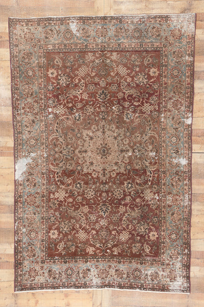 6 x 10 Antique Persian Tabriz Rug 78599