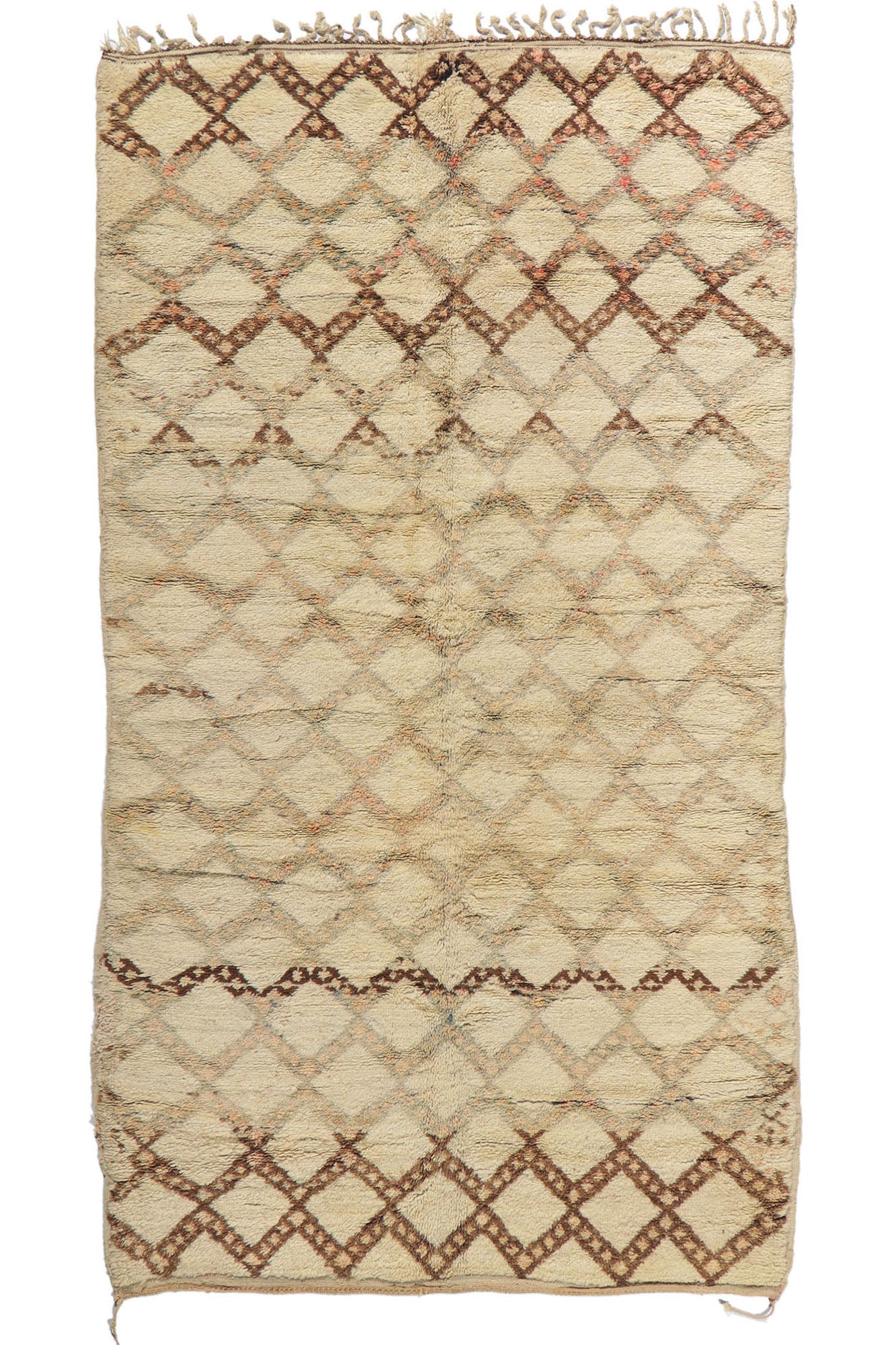6 x 10 Vintage Moroccan Beni Ourain Rug 21379