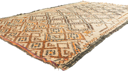 6 x 10 Vintage Moroccan Beni Ourain Rug 21367