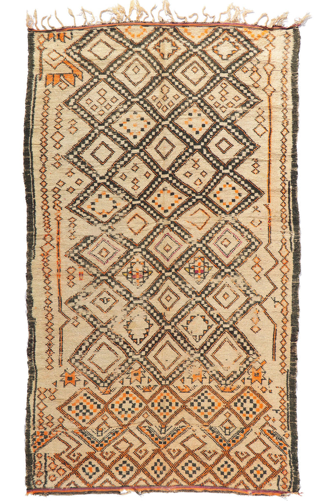 6 x 10 Vintage Moroccan Beni Ourain Rug 21367