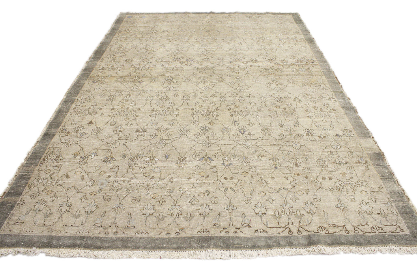 6 x 10 Vintage Turkish Oushak Rug 52044