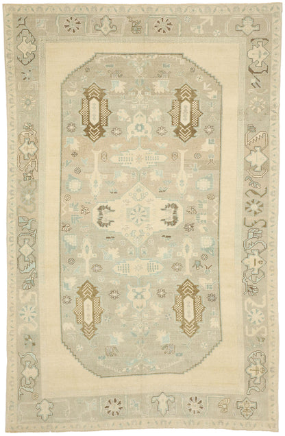6 x 10 Vintage Turkish Oushak Rug 52808
