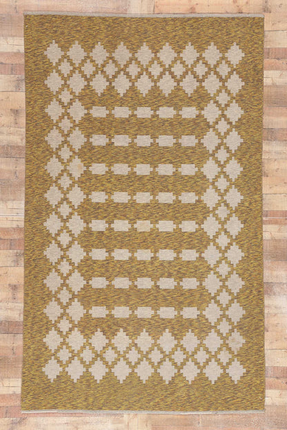 6 x 10 Vintage Reversible Swedish Rollakan Rug 74982