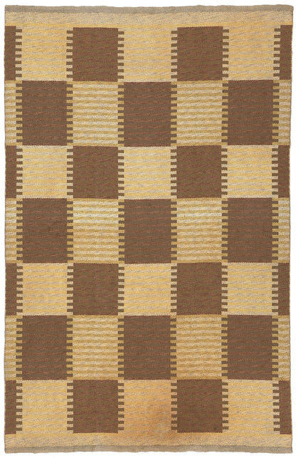 6 x 10 Carl Malmsten Vintage Swedish Rollakan Rug 78609