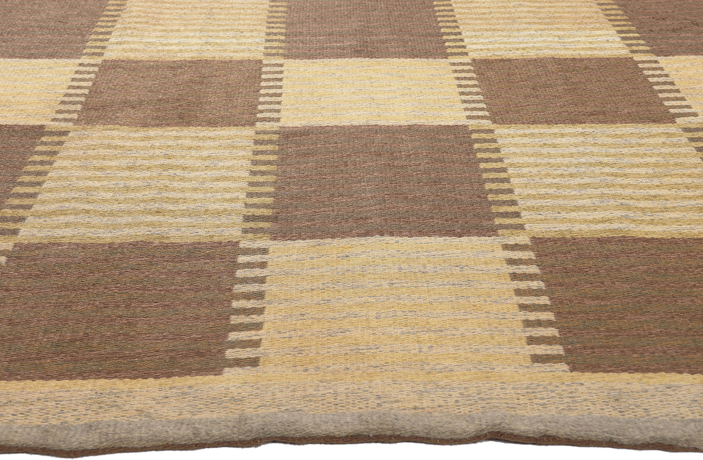 6 x 10 Carl Malmsten Vintage Swedish Rollakan Rug 78609