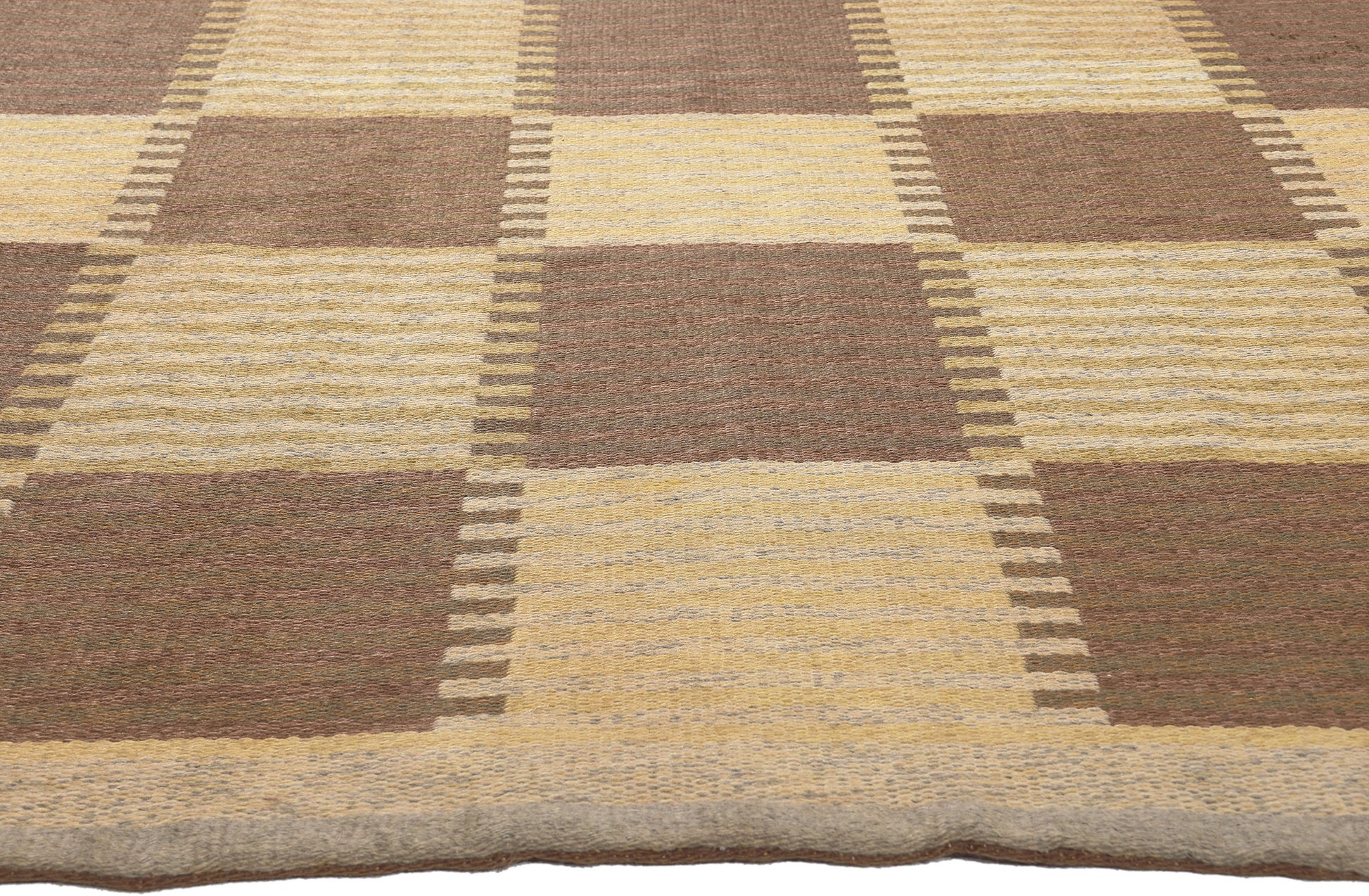 6 x 10 Carl Malmsten Vintage Swedish Rollakan Rug 78609