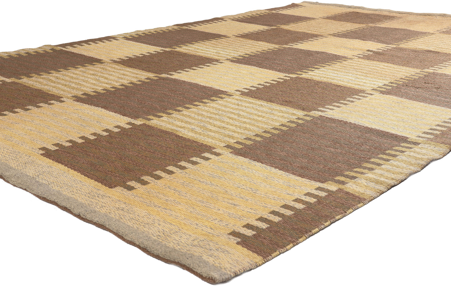 6 x 10 Carl Malmsten Vintage Swedish Rollakan Rug 78609