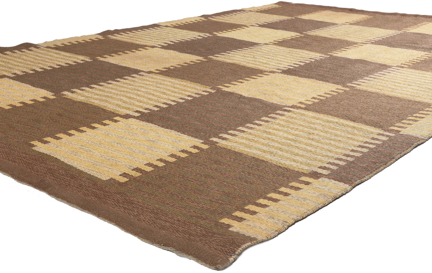 6 x 10 Carl Malmsten Vintage Swedish Rollakan Rug 78609