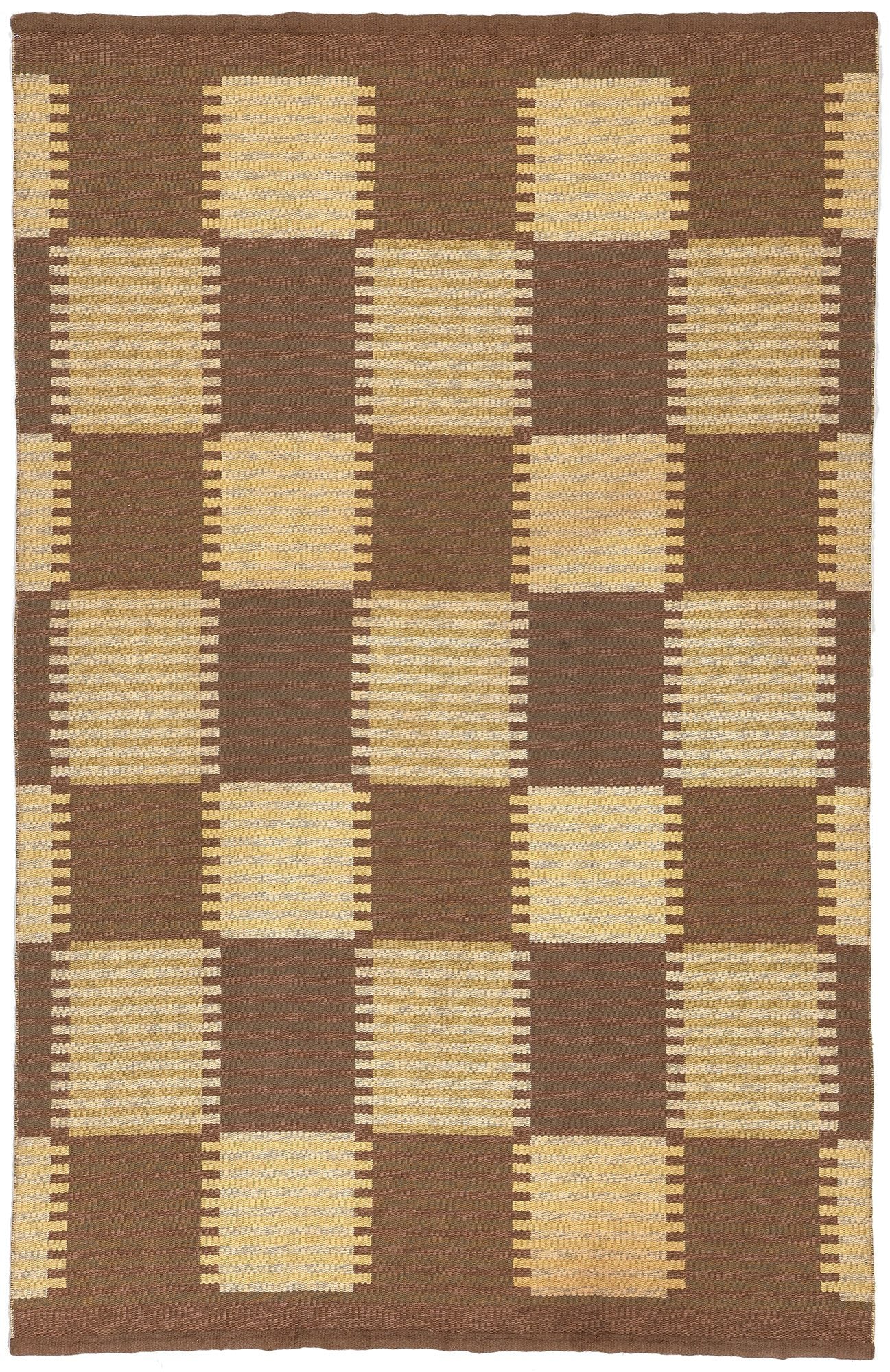 6 x 10 Carl Malmsten Vintage Swedish Rollakan Rug 78609