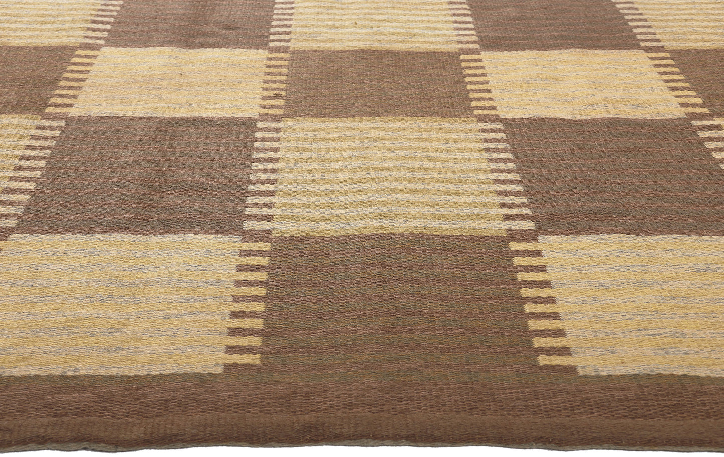 6 x 10 Carl Malmsten Vintage Swedish Rollakan Rug 78609