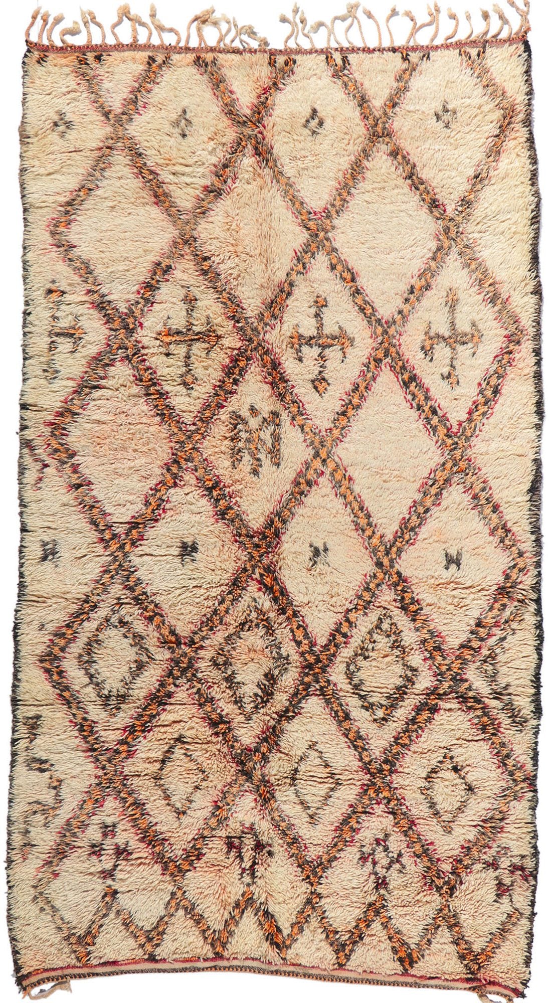 6 x 11 Vintage Moroccan Beni Ourain Rug 21417
