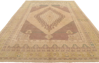 6 x 11 Vintage Turkish Oushak Rug 53683