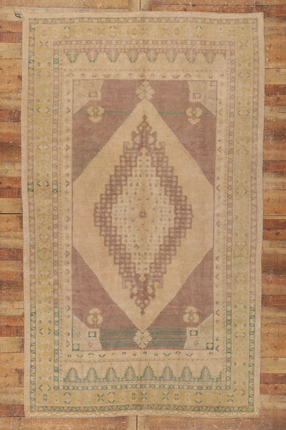 6 x 11 Vintage Turkish Oushak Rug 53683