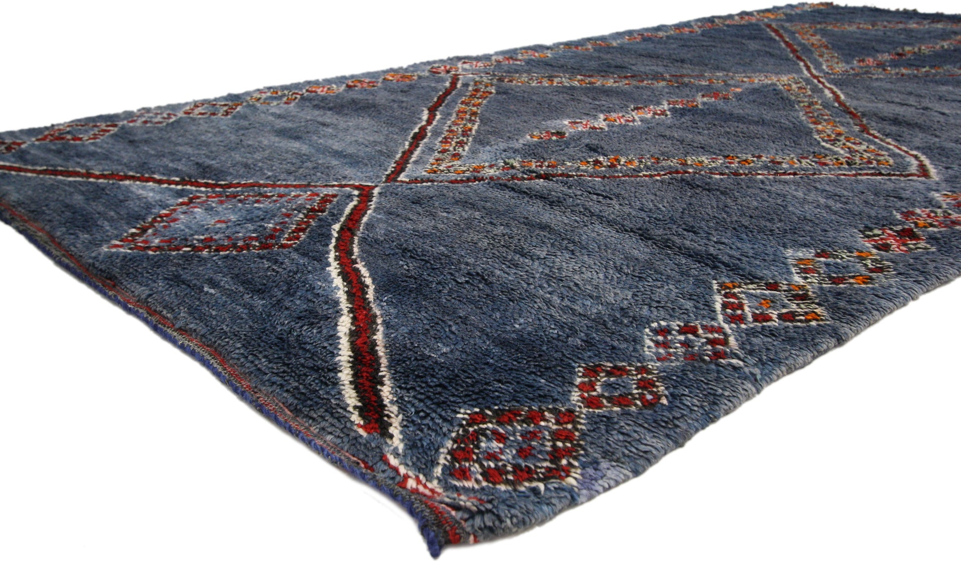 6 x 11 Vintage Blue Moroccan Rug 20728