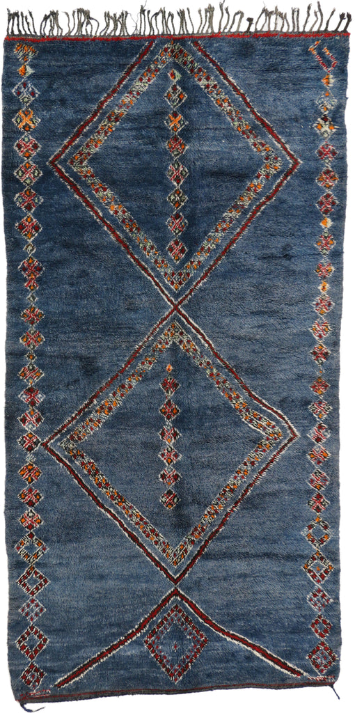 6 x 11 Vintage Blue Moroccan Rug 20728