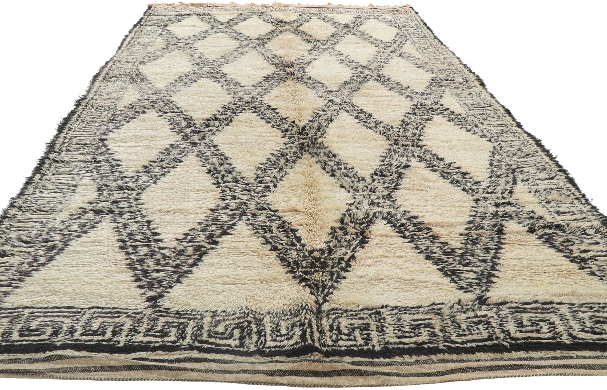 6 x 12 Vintage Moroccan Beni Ourain Rug 21360
