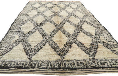 6 x 12 Vintage Moroccan Beni Ourain Rug 21360