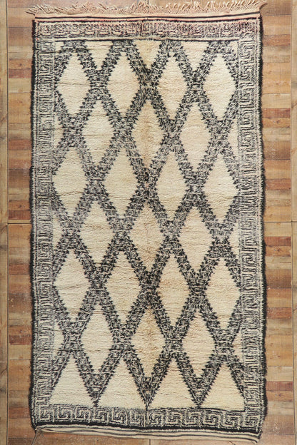6 x 12 Vintage Moroccan Beni Ourain Rug 21360