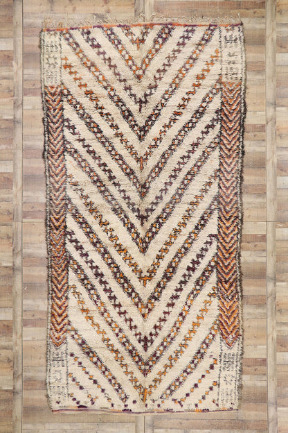 6 x 13 Vintage Moroccan Beni Ourain Rug 21369
