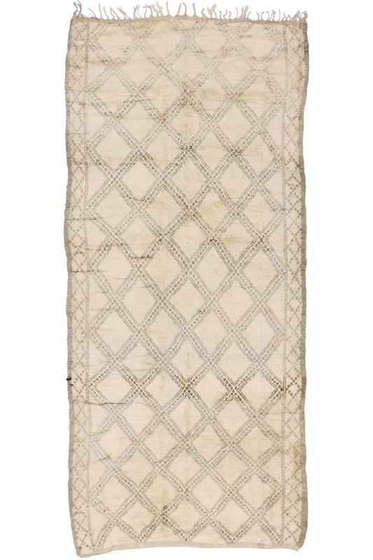 6 x 14 Vintage Moroccan Beni Ourain Rug 21415