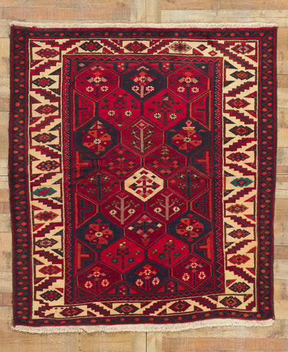 6 x 7 Vintage Persian Bakhtiari Rug 71284