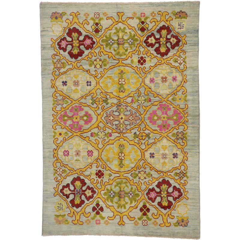6 x 8 Colorful Turkish Oushak Rug 60760