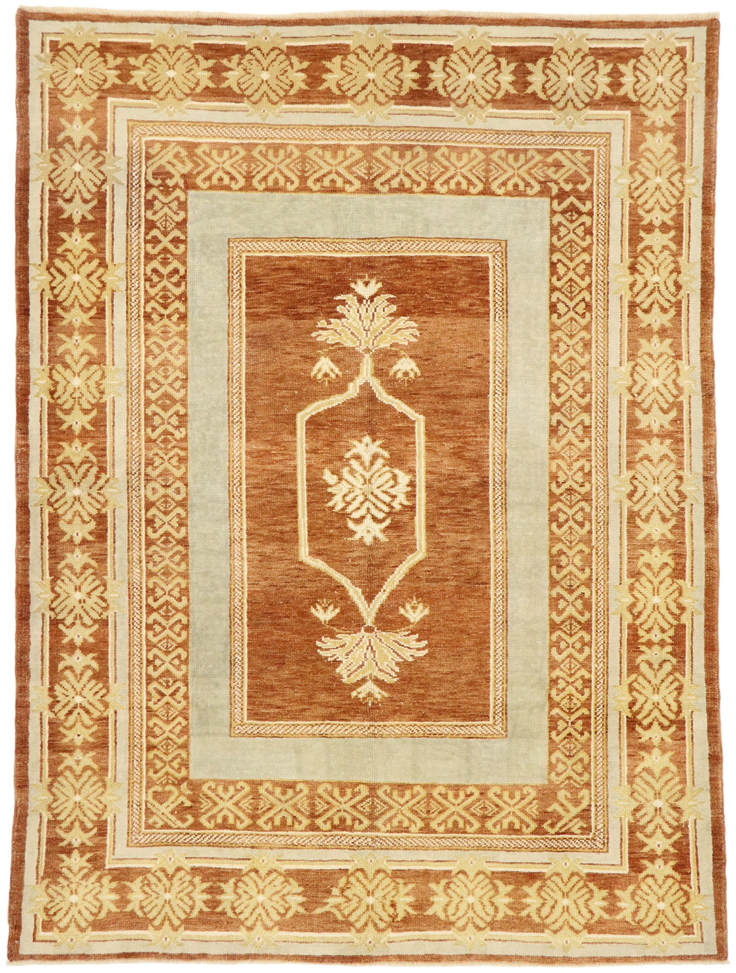 6 x 8 Modern Turkish Oushak Rug 52932
