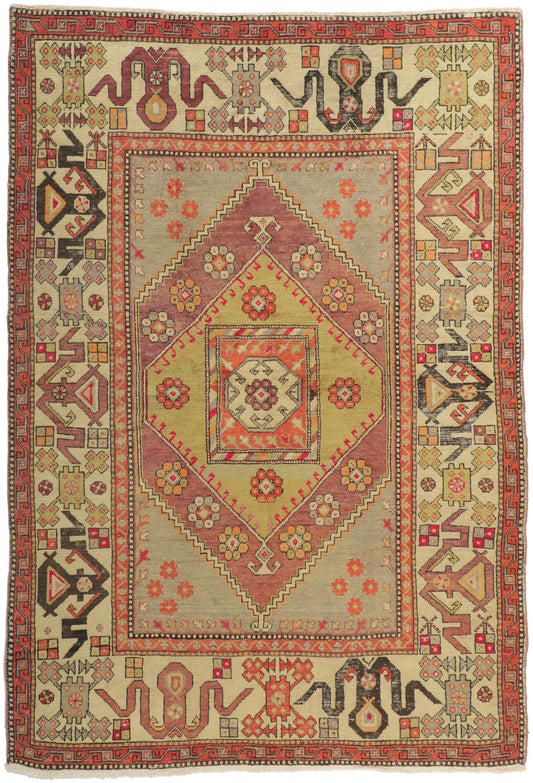 6 x 8 Vintage Turkish Oushak Rug 51651