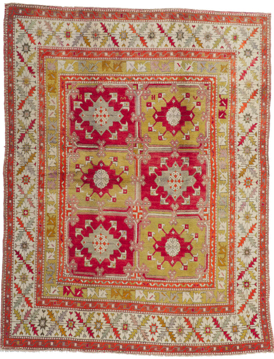 6 x 8 Vintage Turkish Oushak Rug 51781