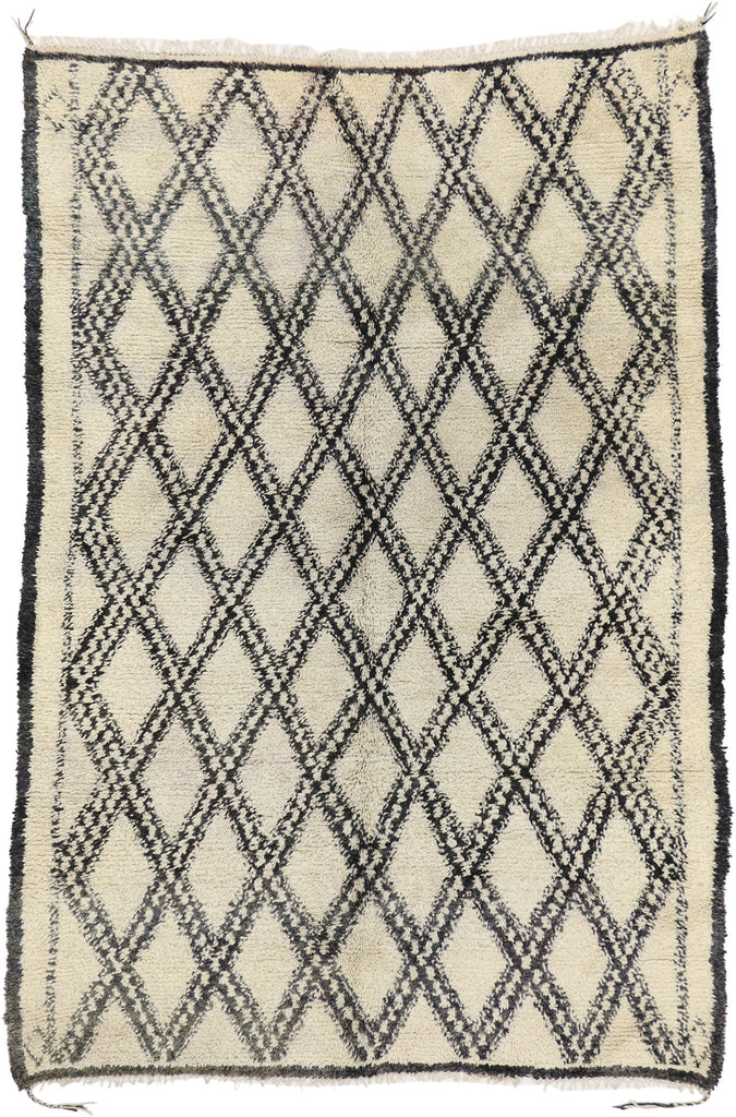 6 x 9 Vintage Moroccan Beni Ourain Rug 20664