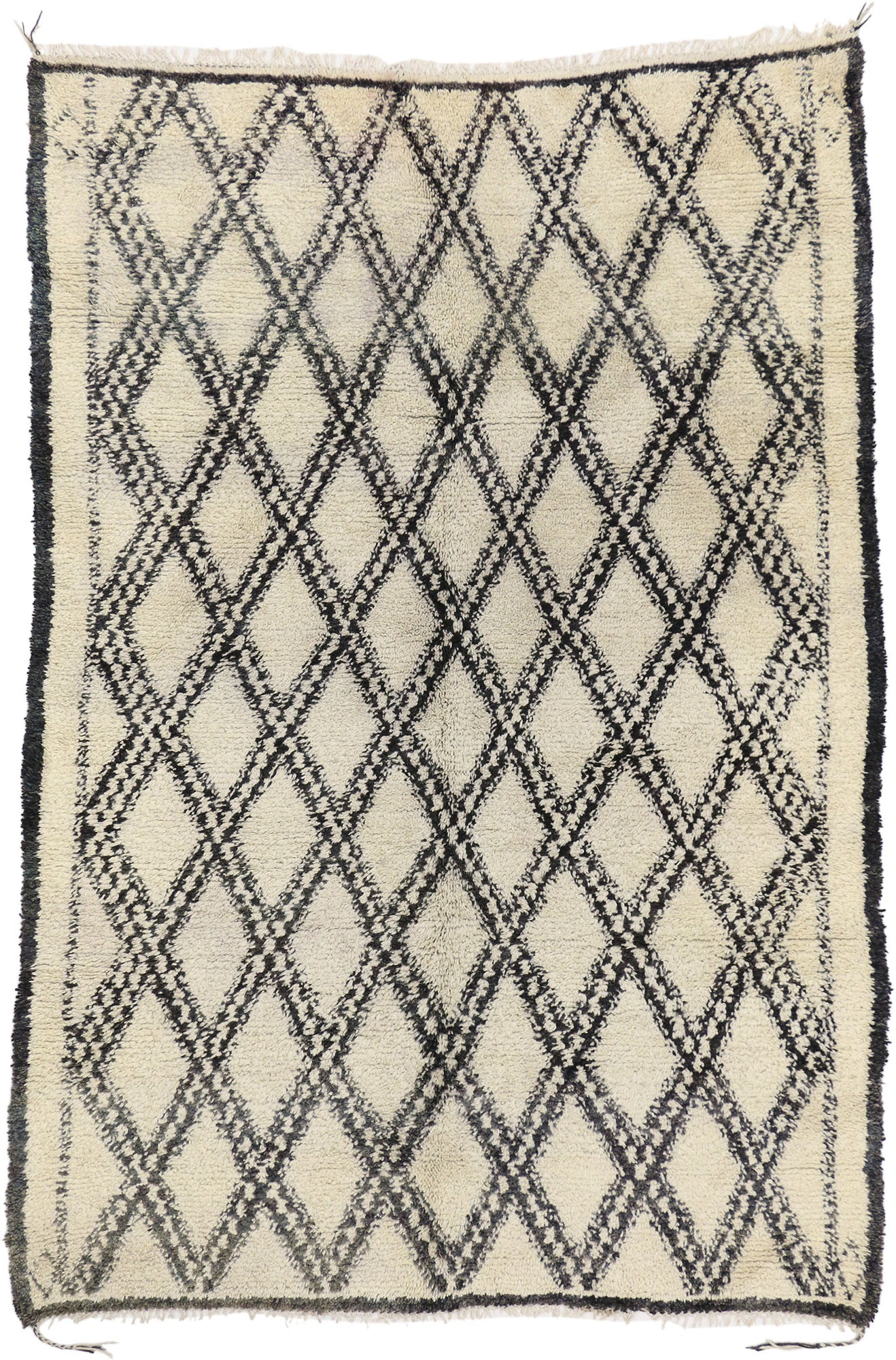 6 x 9 Vintage Moroccan Beni Ourain Rug 20664