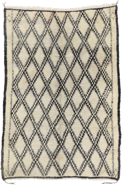 6 x 9 Vintage Moroccan Beni Ourain Rug 20664