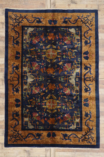 6 x 9 Antique Chinese Art Deco Rug 21679