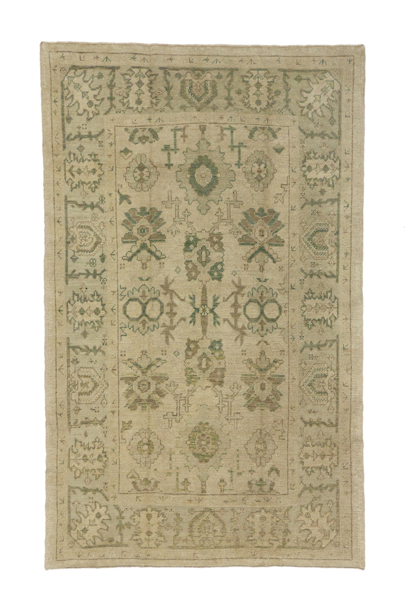 6 x 9 Earth-Tone Turkish Oushak Rug 51632