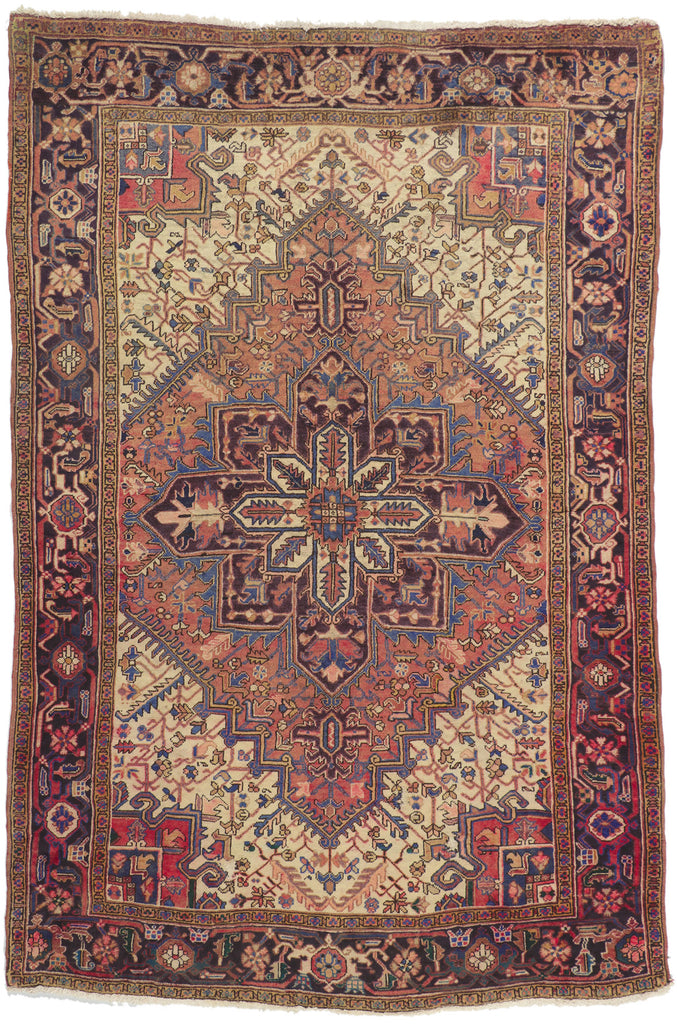 6 x 9 Vintage Persian Heriz Rug 75557