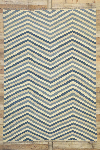 6 x 9 Coastal Style Kilim Rug 80453